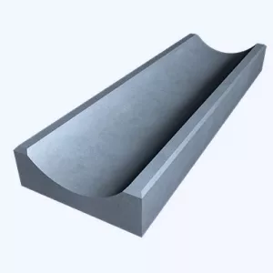 Лоток водоотводный бетонный Графитовый 500х158х40/65 мм