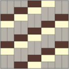 Схема раскладки шахматы в треть со смещением 3-1