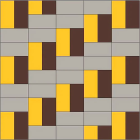 Схема раскладки шахматы в треть со смещением 5-1